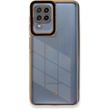 Buğz Samsung Galaxy A22 Kılıf Liva Lens Silikon - Siyah