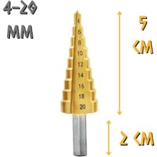 PremiumPort Çam Panç Kademeli Matkap Ucu Seti 4,12,20,32 Mm, Çok Yönlü Uygunluk