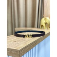 Erdesign Kadın Acı Kahve Gold Detaylı Kemer