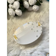 Epoksi Tepsi Oval Form Incili Damat Tepsisi