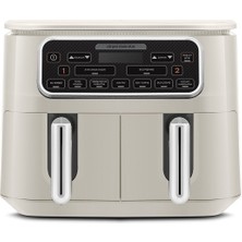 Allians Air Cook Duo Ev Yemeği Xxxl 4+4 Litre Airfryer Starlight 8 Kişilik