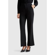 United Colors Of Benetton Siyah Kadın / Kız KDN_%100 Liyosel Beli Lastikli Düz Paça Pantolon Model Kodu: ( 4T91DF099100)