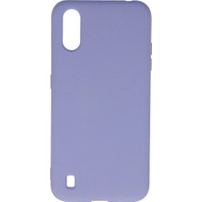 Buğz Samsung Galaxy A01 Kılıf Nano Içi Kadife Silikon - Lila