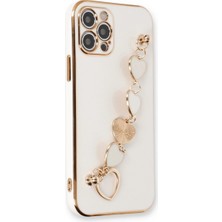 Buğz Iphone 12 Pro Max Kılıf Esila Silikon - Beyaz