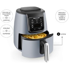Allians Air Pro Cook 3'ü 1 Arada Xl Ev Yemeği ve Közleme Makinesi, Airfryer Blue Gray
