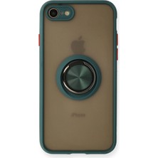 Buğz Iphone 7 Kılıf Montreal Yüzüklü Silikon Kapak - Yeşil