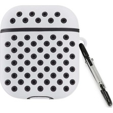 Buğz Airpods 2 (2.nesil) Spor Delikli Kılıf - Gri-Siyah