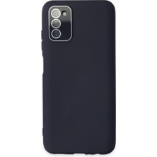 Buğz Samsung Galaxy A03S Kılıf Lansman Glass Kapak - Lacivert