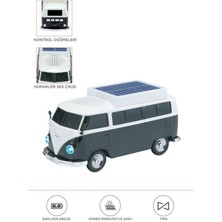 Başkenttekno Bluetooth Hoparlör Retro Araba Vosvos Tasarımlı Solar Şarjlı Speaker D70