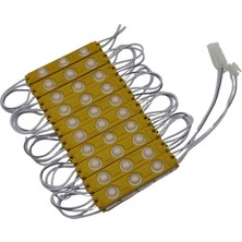 Powerr Led Aydınlatma 20 Adet 220 Volt 2 Watt 3 Lensli Sarı - Amber 2835 Smd LED Modül IP65