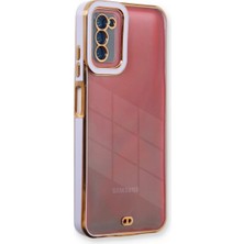 Buğz Samsung Galaxy A03S Kılıf Liva Lens Silikon - Lila