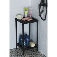 Dekozum Lotus 2 Raflı  Banyo Duş Şampuanlık Havlu Rafı Duş Rafı Standı
