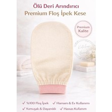 Kitchen Live Ekru Banyo Duş Kesesi Peeling Eldiveni %100 Floş Ipek Normal Ciltler Için Ölü Deri Atıcı Kese