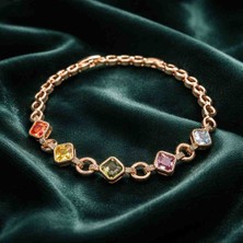 Noshnosh 14K Gold Xuping Vip Kuyumcu Model Zirkon Taşlı Bileklik