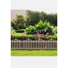 Dekozum 10 Adet Bahçe Çiti Dekoratif Beyaz Bahçe Çiti 6 Metre