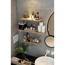 Dekozum Büyük Boy Gold Duvar Rafı, Gold Baklava Duvar Rafı, Gold Metal Duvar Rafı, Gold Kitaplık Duvar Rafı