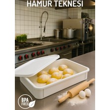 Gastroplast (Pe) Kırılmaz Hamur Teknesi ,Hamur Pasası ,Pizza Hamur Kabı & Kapağı – Restoran, Otel, Fırın ve Pizzacılar Için - Dayanıklı Hamur Saklama Teknesi