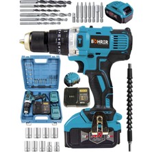 PremiumPort 13 mm Metal Mandren Seti, Darbeli Vidalama Matkapu, 27 Parça, Blue Power