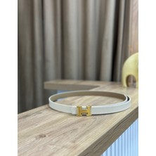 Erdesign Kadın Krem Gold Detaylı Kemer