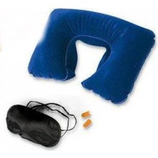 Özbience Konforlu Uyku Seti: Boyun Yastığı, Kulak Tıkacı ve Göz Bandı