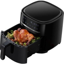 Allians 6l Siyah Air Fryer, Sağlıklı ve Pratik Pişirme Cihazı