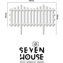 Dekozum 20 Adet 12 Metre Dekoratif Beyaz 4 Lü Birleşme Yeri Sağlam Bahçe Çiti