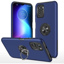 Buğz Xiaomi Poco F3 Kılıf Elit Yüzüklü Kapak - Lacivert