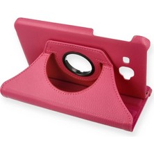 Buğz Samsung Galaxy T280 Tab A 7 Kılıf 360 Tablet Deri Kılıf - Pembe