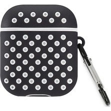Buğz Airpods 2 (2.nesil) Spor Delikli Kılıf - Siyah-Beyaz