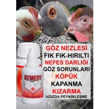 REMEDY CRD Tavuk Güvercin Muhabbet Kuşu Soğuk Algınlığı Hırıltı Soğuk Algınlığı Göz Kapanması Göz Nezlesi Hastalığı Damla