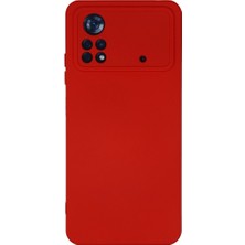 Buğz Xiaomi Poco X4 Pro 5g Kılıf Nano Içi Kadife Silikon - Kırmızı