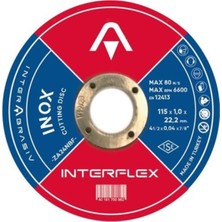 PremiumPort Interflez Inox Kesme Taşı 115X1X22, 50 Adet, Dayanıklı ve Verimli Kullanım