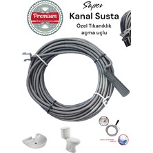 PremiumPort 10 Metre Spiral Kanal Sustaür, Tıkanıklık Açıcı ve Boru Temizleme Seti