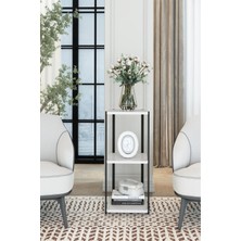 Dekozum 3 Raflı Dekoratif Raf Kitaplık Salon Rafı Köşe Raf Sehpa