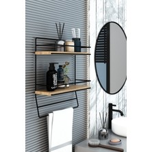 Dekozum Alea Modern Duvar Rafı, Banyo Duvar Rafı, Mutfak Duvar Rafı, Havluluk, Metal Duvar Rafı