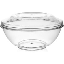 Yorulmaz Ambalaj Kristal CP17  Çok Amaçlı Kapaklı  Kase 10 Adet