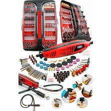 PremiumPort Pvc Çantalı 171 Parça Hobi Gravür ve Mini Taşlama Seti, 6 Kademe Devir