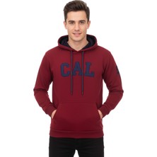 Baglan Erkek Bordo Kapüşonlu Sweatshirt Cal BGL-ST02286