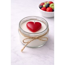 Likya Candle Aşk Temalı Kalpli Kokulu Mum Cam Kavanozda – 330 gr