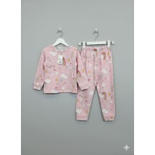 Chaldemar Gökkuşağı Desenli Kız Çocuk Pijama (1-4 Yaş )