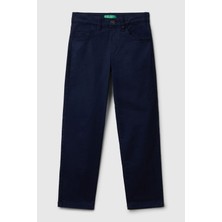 United Colors Of Benetton Lacivert Erkek Ej_düğmeli Fermuarlı Slim Fit Pantolon Model Kodu: ( 4RHPCE04D252)