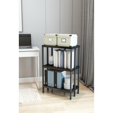 Dekozum 3 Raflı Plastik Kitaplık, 3 Raflı Dekoratif Kitaplık, 5 Katlı Plastik Kitaplık