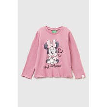 United Colors Of Benetton 2g9 Kadın / Kız Kk_önü Baskılı Kol Ucu Etiket Detaylı Uzun Kollu T-Shirt Model Kodu: ( 3ATNG10L22G9)