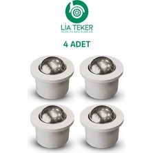 LİA TEKER Gömme Mobilya Tekeri 32 mm Gri 4'lü