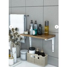 Dekozum Tekli Dekoratif Duvar Rafı, Kitaplık ve Organizer, Banyo, Mutfak, Balkon