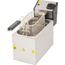 Allians 3l Elektrikli Fritöz Kapaklı Sanayi Tipi Patates Kızartma Makinesi