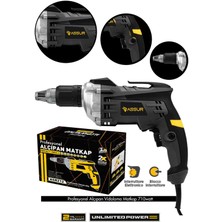 PremiumPort 710W Güçlü Alçıpan Vida Tabancası, Pratik ve Dayanıklı Kullanım