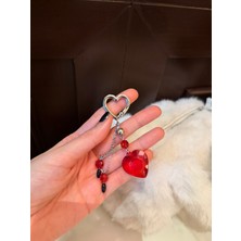 Pinky Lady Kırmızı Kalpli Çanta Aksesuarı