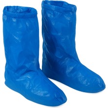 Private 250 Adet Çizme Için 60 Mikron Galoş Plastik Kaymayan Sıvı Geçirmez Mavi Uzun Büyük Polietilen