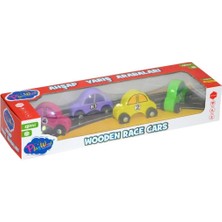 Onyıl Oyuncak 380-ONY Onyıl, Playwood Ahşap Yarış Arabası 4'lü